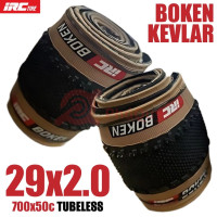 Vỏ xe đạp IRC 29x2.0 (700x50C) BOKEN Kevlar - TAN Side (cặp) (đen vành nâu)
