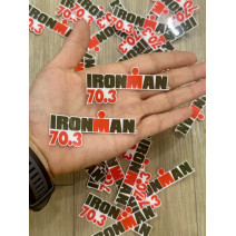 Decal dán xe đạp logo IRONMAN 70.3 (decal trong suốt)