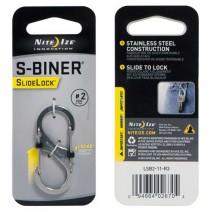 Móc khóa Nite Ize S-Biner SlideLock LSB2-11-R3 (bạc) (size #2)
