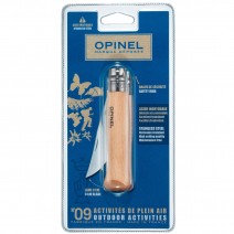 Dao Opinel Beechwood No9 Stainless Steel Blister Pack (OPI 001254)